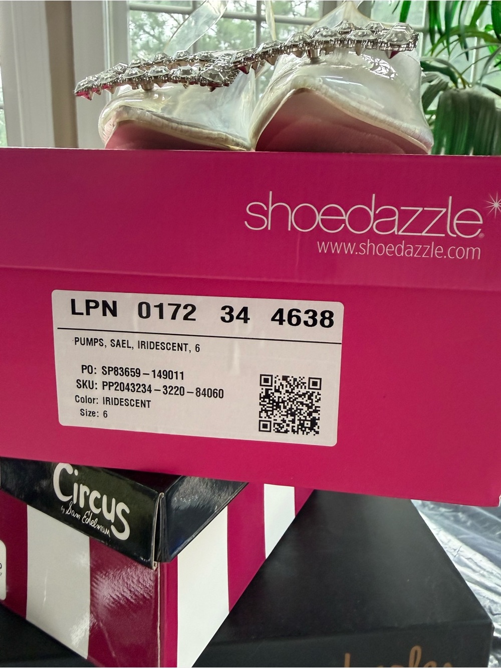 Shoe Dazzle Clear Slingback Heels with Crystal Buckle - Cinderella Shoe - Picture 2 of 3